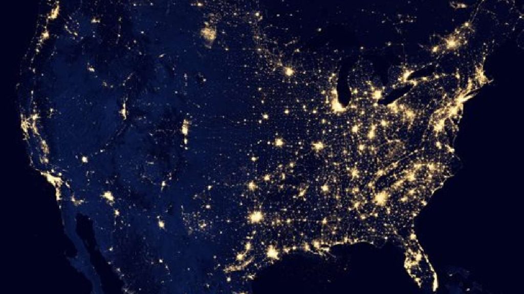 In this image provided by NASA, the United States of America is seen at night from a composite assembled from data acquired by the Suomi NPP satellite in April and October 2012. A NASA mission, the Artemis I, will see the uncrewed Orion spacecraft take off from the Kennedy Space Center in Florida and spend several days circling the moon before returning to earth.