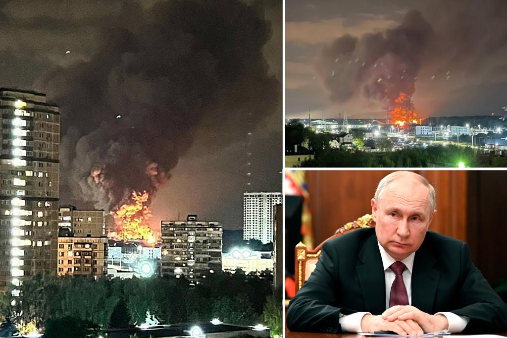 Un magazzino russo vicino alla residenza di Putin ha preso fuoco