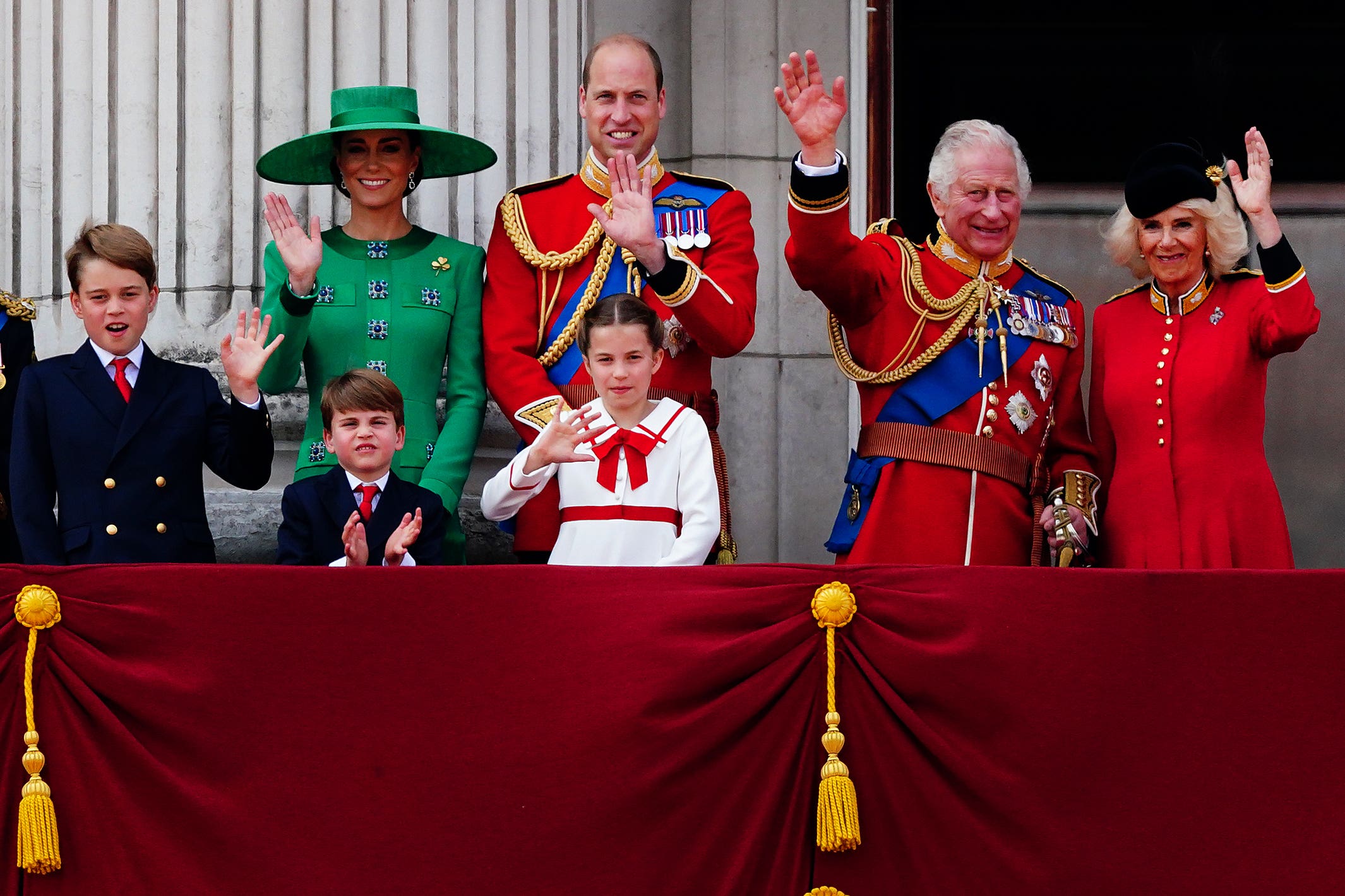 La famiglia reale si riunisce solitamente sul balcone di Buckingham Palace per l'evento Trooping the Colour (Victoria Jones/PA)