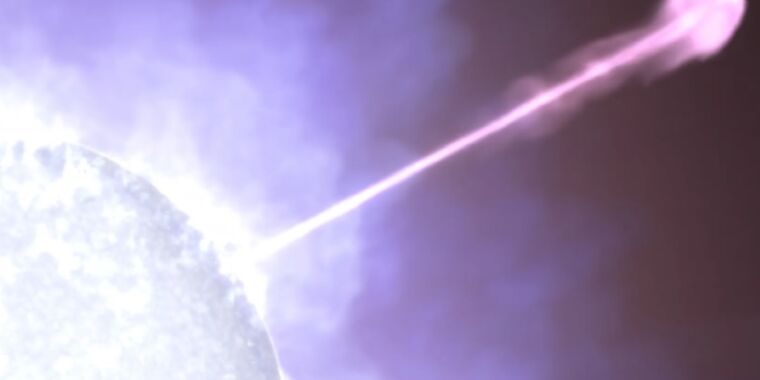 Gli astronomi scoprono i primi spettri di emissione del lampo di raggi gamma più luminoso mai visto