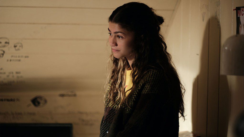 Zendaya nel ruolo di Rio nella seconda stagione di Euphoria