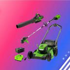 Set tosaerba Greenworks in 3 pezzi con batteria - 4 luglio - Commerce - PG