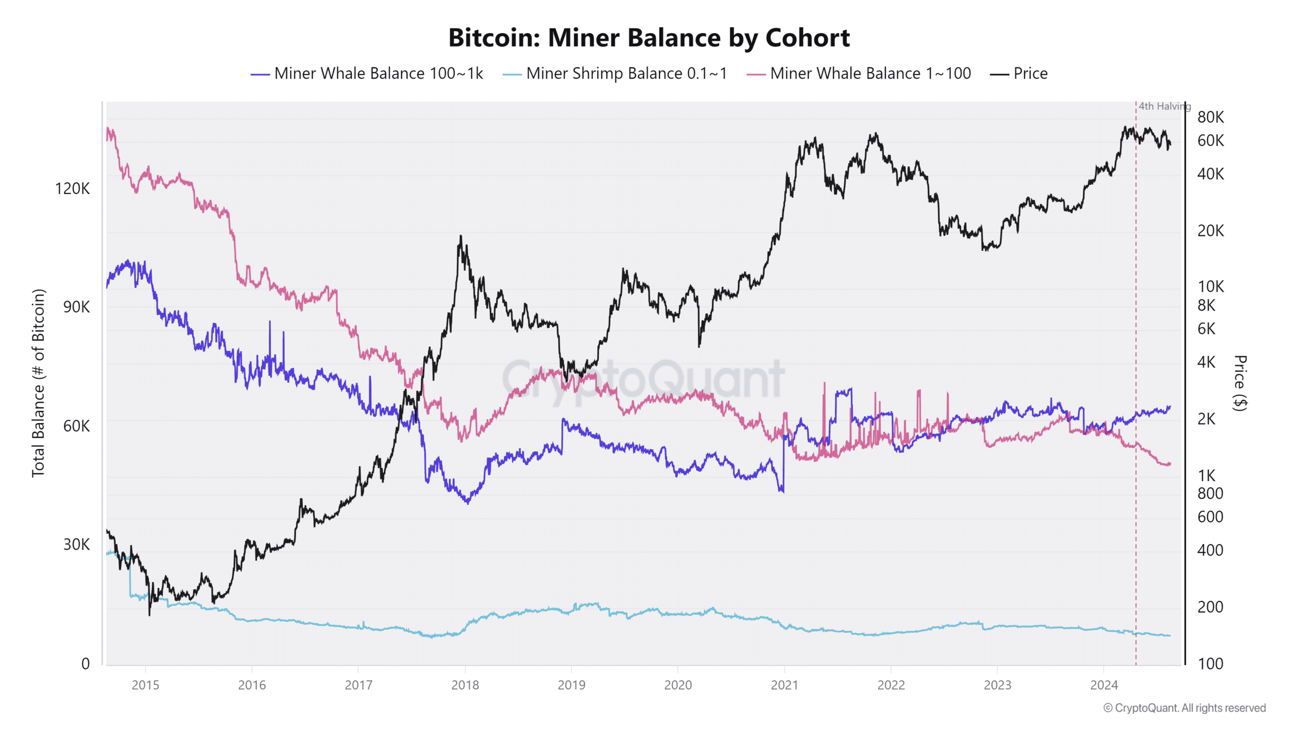 Saldo del minatore Bitcoin