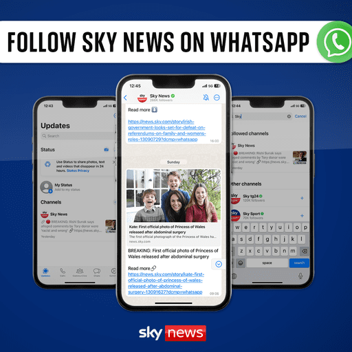 Segui Sky News su WhatsApp